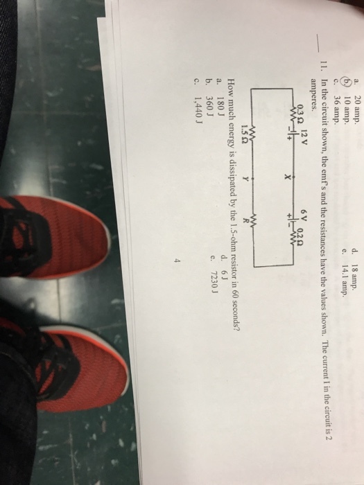 In The Circuit Shown The Emf s And The Resistances Have The Values