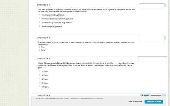 QUESTION 1 This term is defined as a product containing a drug in the same amounts of the same active ingredients in the same