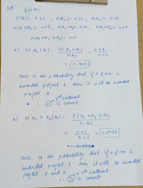 PC A ) o.22 10.4091 This is the PyGbaklity that if afurn iS 34 s as Cat P( A) 0.22 yth statumdut 1s ll and 3