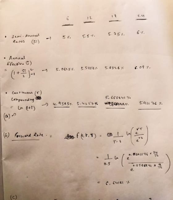 12 6-7. 5. 51 Semi-Annuul S.S Rates Annual Efectiva G 5.57561 S.e 326 1 5. 06251. + Con tinuous Cmpaunding 5.668841 / u.93e57
