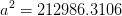 a^{2}=212986.3106