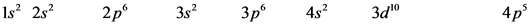 2p6
3s2
Зр°
6
4s2
Заю
4p
