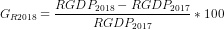 _RGD P2018 - RGD 2017 G 2018 = + RGDP 2017