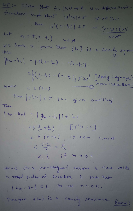 function such that sol : Given that fi (0, 2) R is a differentiable Iflras 155 VRE (0, 2) If (2-t) 125 (2 - 2 E (92) then L