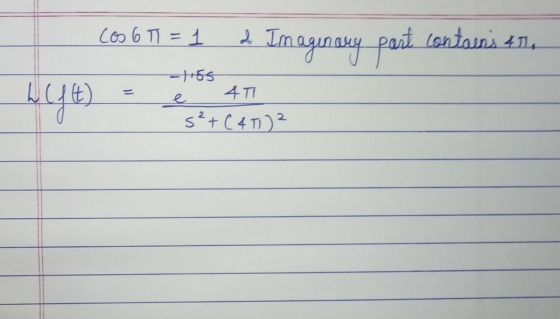 t Los 6 T = 2 Imaginany part contains 411, - 1.55 = é 411 s’+(471)2