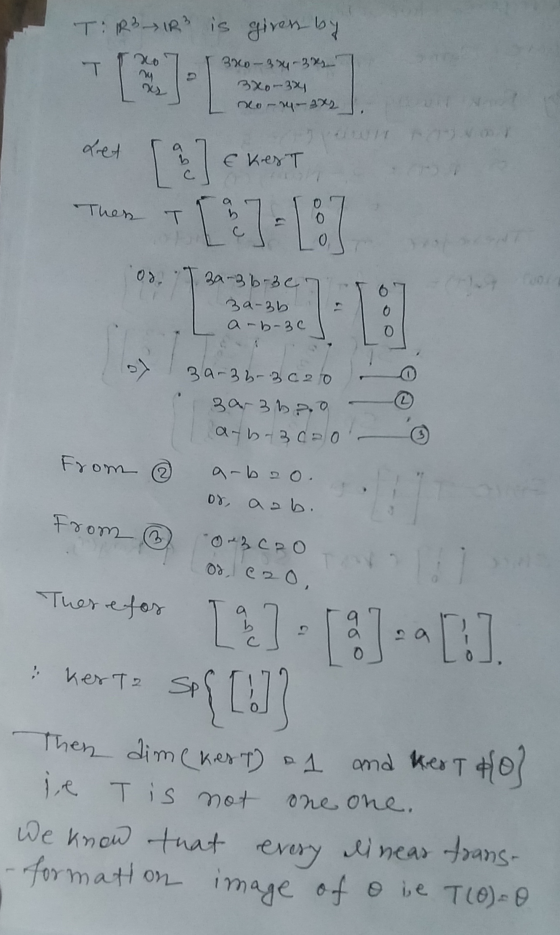 T: R3IR² is giress by T ng 30-394-3% 3xo-324 neorry-axz Let [2] Си-ex T Then T [6] - L 08. 3a3bber 3a 3b a-b-3c ca 91 39-30-3