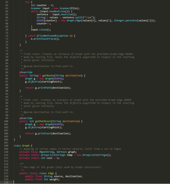 try { int counter @; Scanner input new Scanner(file); while (input.hasNextLine()) { sentence input.nextLine(); String[] value