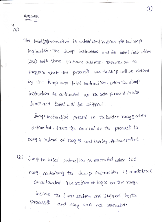ANSwER. 4 o) The label1吵nstruction iostrac[cn、The Jump instruction andan aGe linstruckon (AB) both shavé tu same acldress -