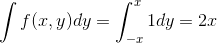 f(t,y)dy = ldy = 2.c J -