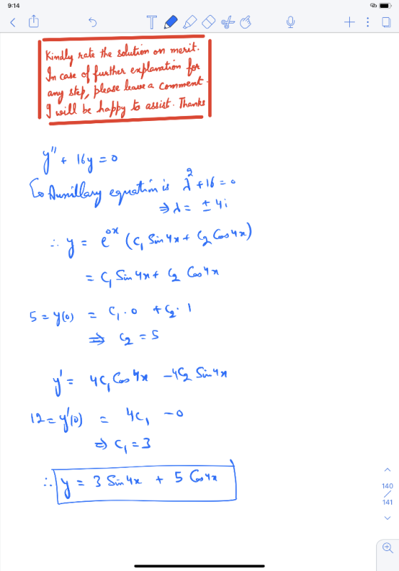 9:14 5 HO + : Kindly rate the solution on merit. In case of further explanation for any step, please leave a comment- I will