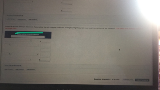 sHow LT r AccouNTS UNE TO TEXT UNK TO TECT NK TO YEXY Prepare a retained earnings statement Assume that the only changes in r