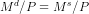 M^d/P = M^s/P