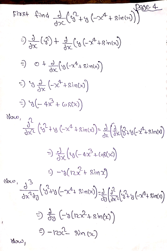 page-4 First find d doc gitg (-3c4+ sin() g (42) + d doc (y (-x+ +8 in (30) dx =) ya dx Novo, 9) Otello (2456) (-3c4+8inco 3)