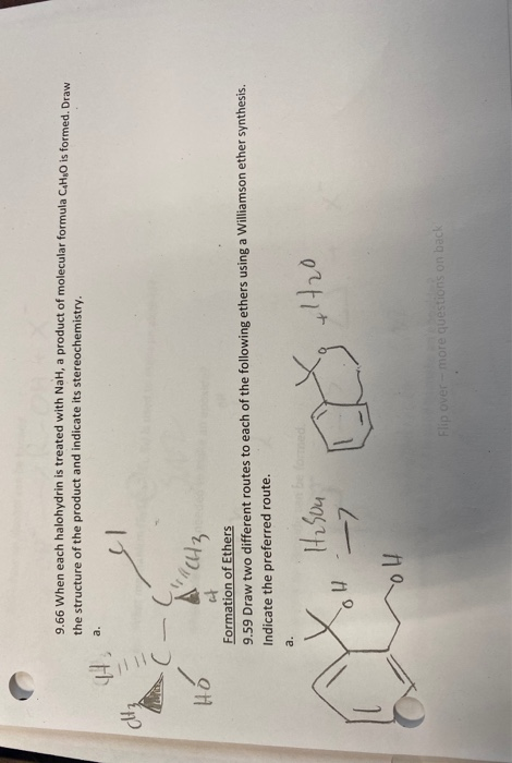 9.66 When each halohydrin is treated with Nah, a product of molecular formula C.H.O is formed. Draw the structure of the prod