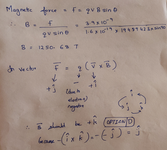 aa nettc 3.9 x IO 2v sin θ I. 6 x 10-19 x 19 4 z 9 423xsi n9D Ne cto eledro) Cawse X