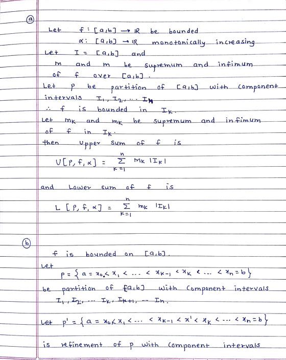 supremum__and Let f : [a,b] → IR be bounded a: [a, b] R monotonically increasing Let I = [a,b] and and be infimum. of f over