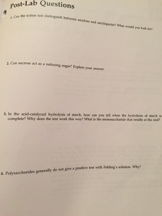 Can the iodine test distinguish between amylose an