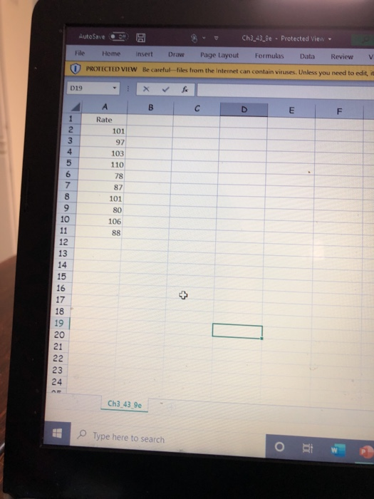 AutoSave 3 B - Ch2.43.96 - Protected View File Home insert Draw Page Layout Formulas Data Review V O PROTECTED VIEW Be carefu
