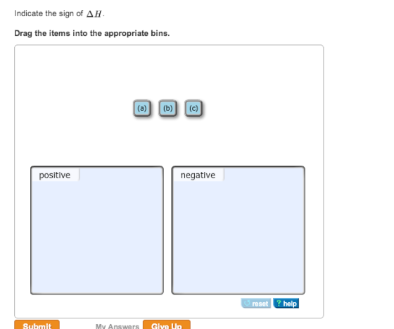 Determine whether each of the following is exother