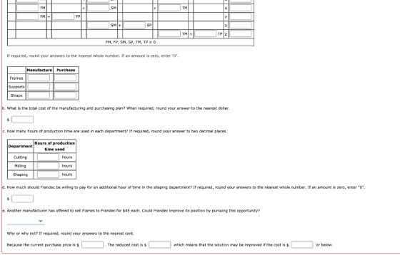 FM + SM TM s FM + FP 2 SM + SP T + TP 2 FM, FP, SM, SP, TM, TP 20 If required, round your answers to the nearest whole number
