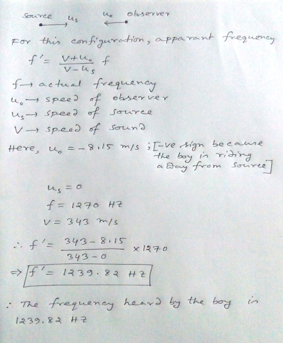 Source observer VtU. V-Us For this configuration, apparant frequency f. Vtl & fm actual frequency 45 speed of observer 4 spe