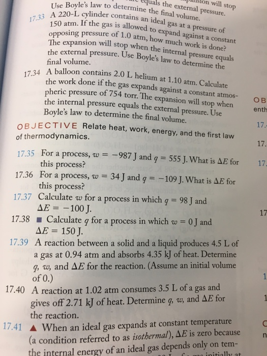 Toe Boyles law to determine the final - 33 A 220-L cylinder contains 150 atm. If the gas is allowed to opposing pressure of
