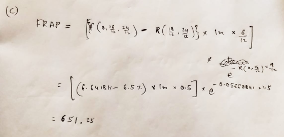 (C) FRAP = 8 2 u x 6 X (2. e - 0.05C8841.S 6.C4186.5.) x -5 -651, 15