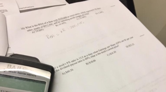 kapitalation 16) What is the ROA of a firm with S2590 in receive, whd p sales, assets of S912,500, and an operating profia ma