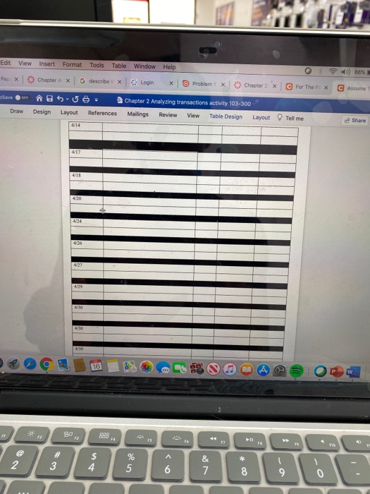 Edit View Insert Format Tools Table Window Help Pas X Chapter X G describe X Login Problem X Chapter 2x c For The PX C Assume