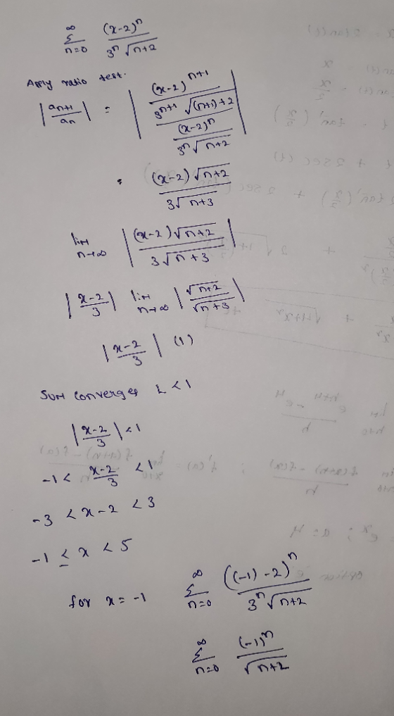 E (x-2) 30 rota dest 041 Apply ratio ant . (x-2) ghts Vinilta (x-20 (x-2) Int2 35 nt3 9) (1-2) rntz 35ñ+3 n3 1 SUM Converges