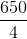 \frac{650}{4}