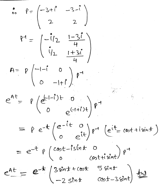 P= (-3ti -3-1 00 ) 2 2 pe=1-112 1-31 % 1+3i 4 A= P -- py -Ito At = p/el-it P pt elt+i) = pet/e-it o (e-it eit Der leite cout
