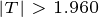 T> 1.960