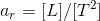 a_r = [L]/[T^2]