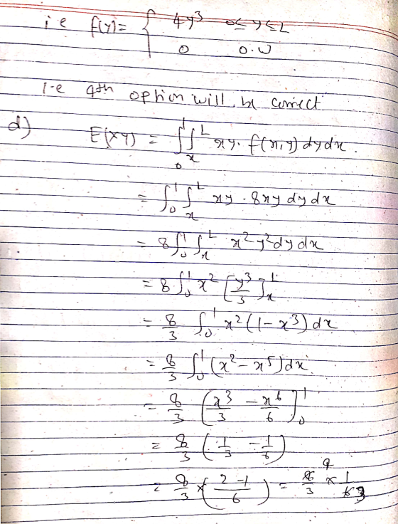 +पये L [-९ 4th option will be correct a) EPTE A finis dydu. say.&ny diy da न Hydr कर (1-3)de (x-f)तर 3 3 M 8 3 8 6. Z 17 2 -