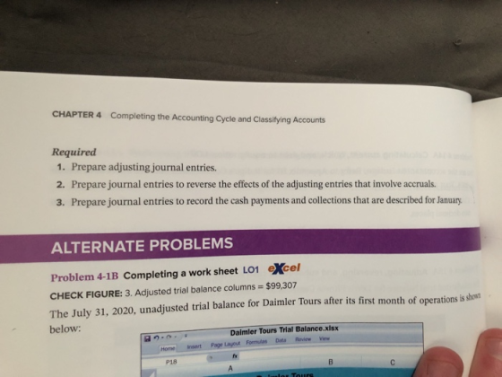 CHAPTER 4 Completing the Accounting Cycle and Classifying Accounts Required 1. Prepare adjusting journal entries. 2. Prepare