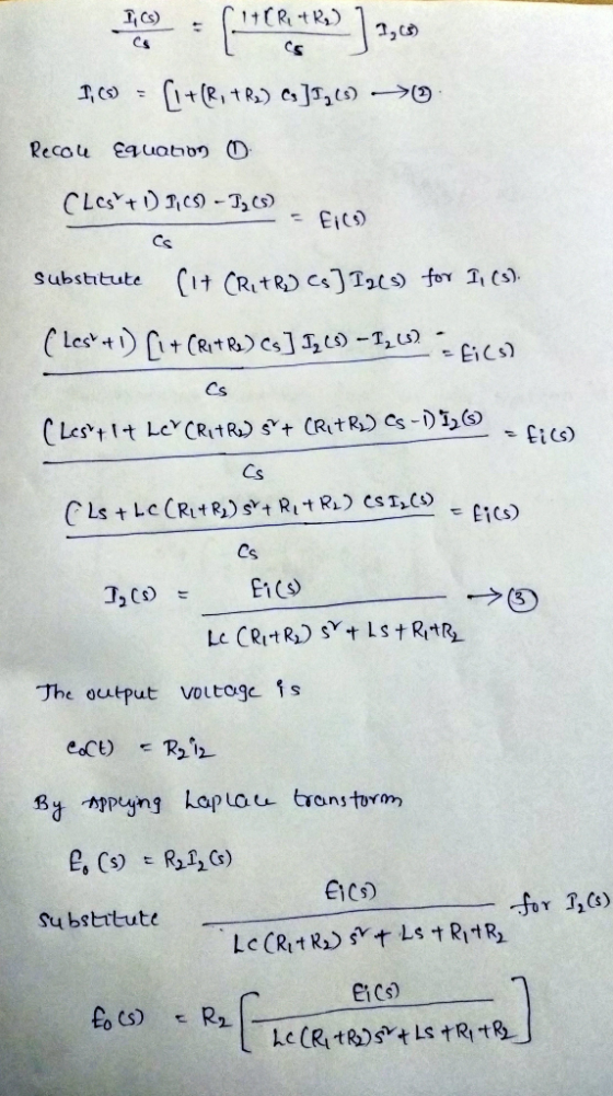 og = (184k] 23,00 > 1,68 = [1 +(8, +R2) Cs]5,66) Recou Equation 0 (Les + 1) 1, C5) - Iz Cs) - Fico Substitute (1+ Critre) Cs]