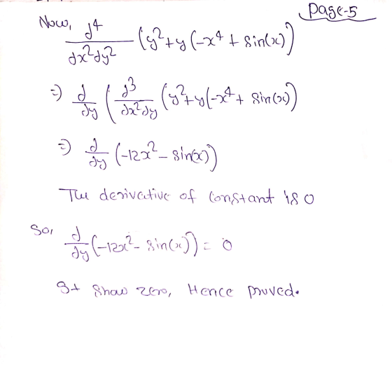 page-5 Now, jt (g?ty(+24+ 8in(20) dx?ty? (4746-**+ 80 609) + d 3 d gy (-122?- sino) The derivative of constant iso soi d I (-