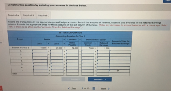 CHec Complete this question by entering your answers in the tabs below. Required A Required B Required C Record the transacti