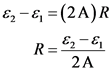 &2-6(
(2A)R
R=-&
2A
