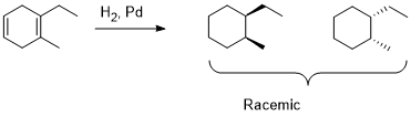 H2, Pd Racemic