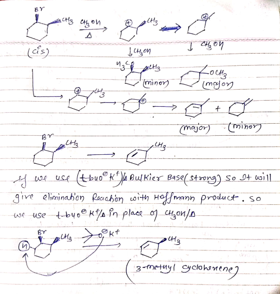 BY ACH3 с, ой ), сH, ои 1 petz LOCH (minor) (majon —- — G (тајо») C (minov) и на CH₃ ty we use (tbuo®**) Bulkier Base( strong