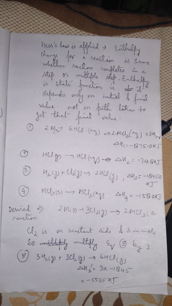 Hesss law is applied - Enthalky change for a reaction is same whether reaction completes in a step or multiple step. Enthalk