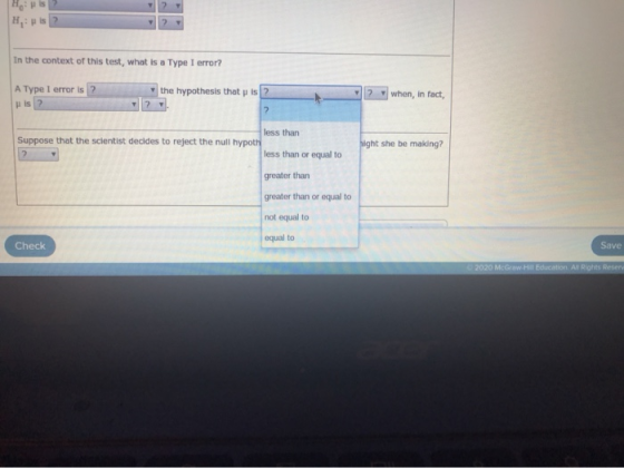 H: is 2 In the context of this test, what is a Type I error? A Type 1 error is 2 2 the hypothesis that pis 2 2 when, in fact,