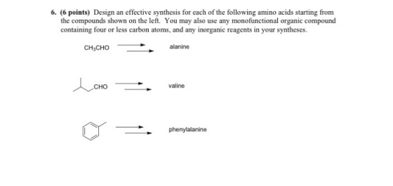 Design an effective synthesis for each of the foll