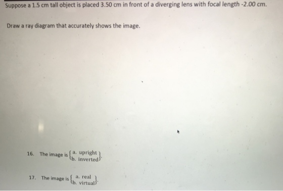 Suppose a 1.5 cm tall object is placed 3.50 cm in