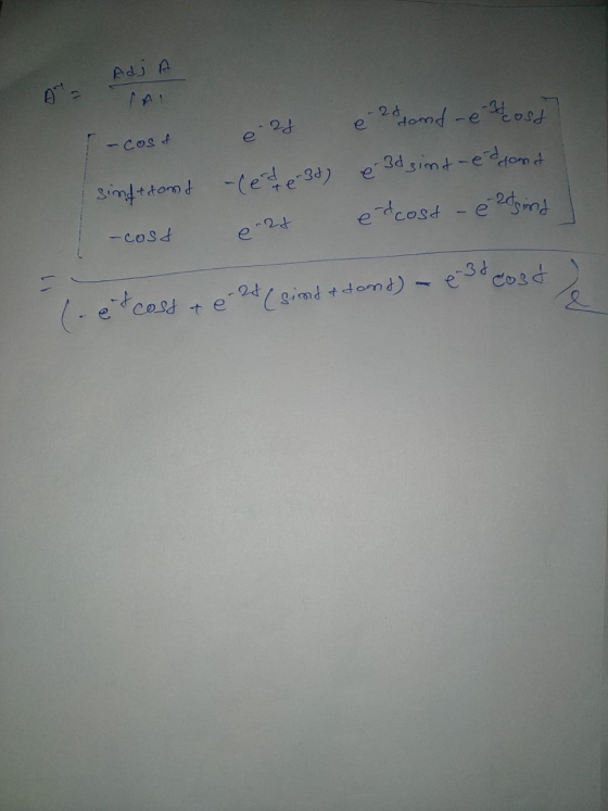 Adj A -2dland -e dost 2/ e - cos f 3d sint - édland e Sindtitomt - (ede 3t) é dcost - é 2d sind -cost -24 28 et cost & * (sin