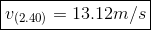 (2.40)13.12m/s