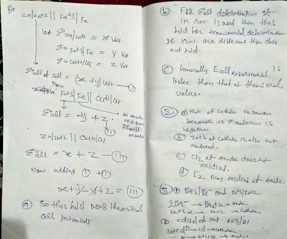 ID zalantz || Feta Fe let Czu/ant2 = əl Valt so Tetzl Fe = y Vert 6 For troll deferintion of IM Conc. is used then this hold