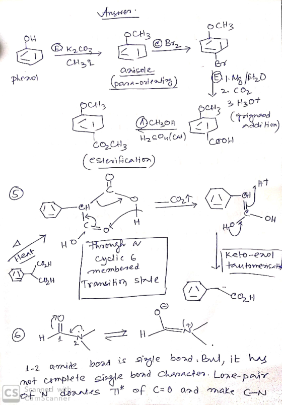 OCH3 OH Bry @ K₂CO3 CHZI Answers 1. OCH3 FD azisole Gara-oxidating) phenol Wing / Ezo I z. cor 3. Hot (ACHдо 15 (grignaod nad